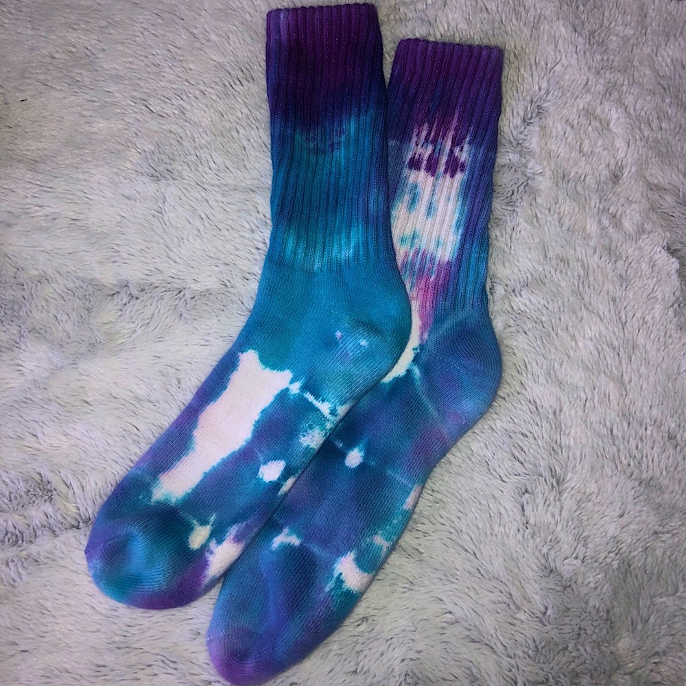 Tie dyed crew socks